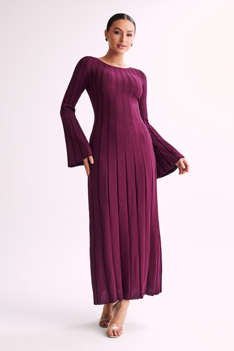 Ezra Lace Maxi Dress - Plum - MESHKI U.S