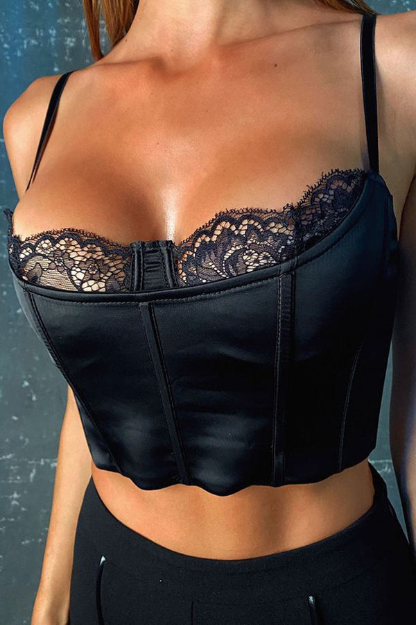 Buy online Black Polyester Camisole from lingerie for Women by