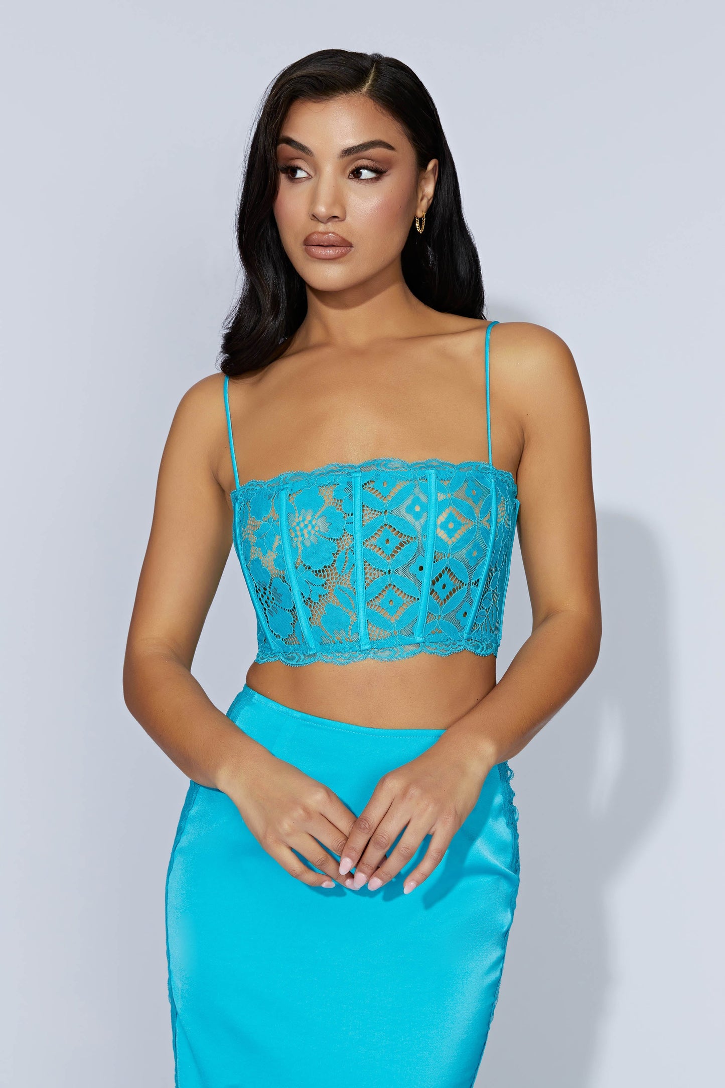 Bellamy Scallop Lace Bodice - Aquamarine