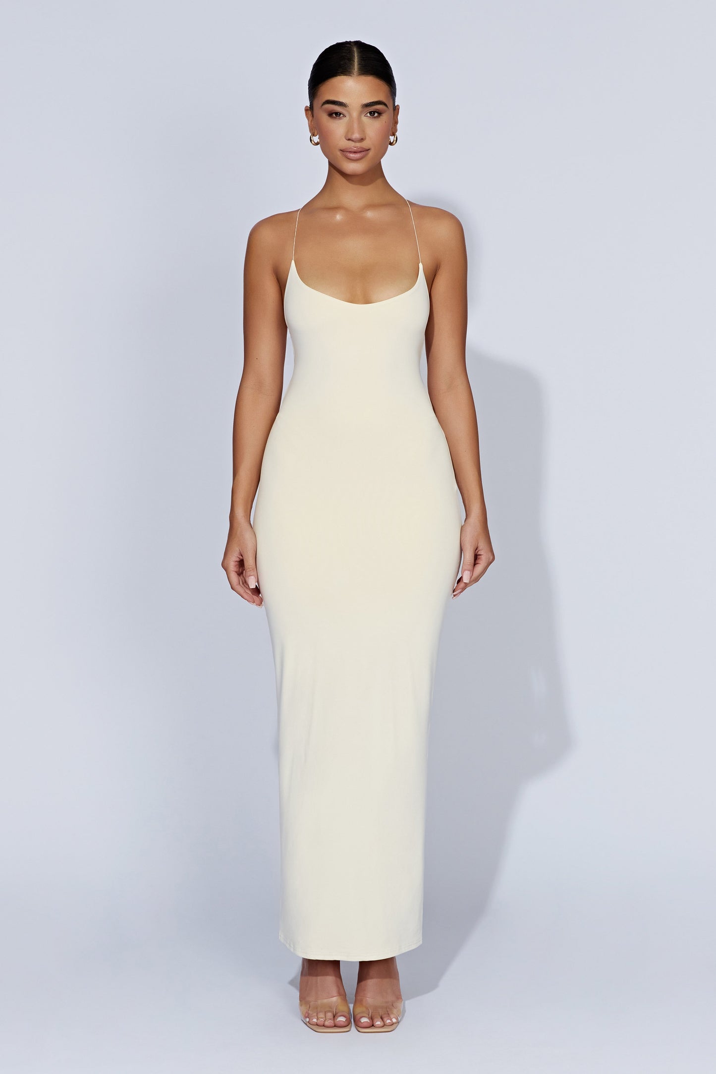 Sabine Backless Maxi Dress - Cream