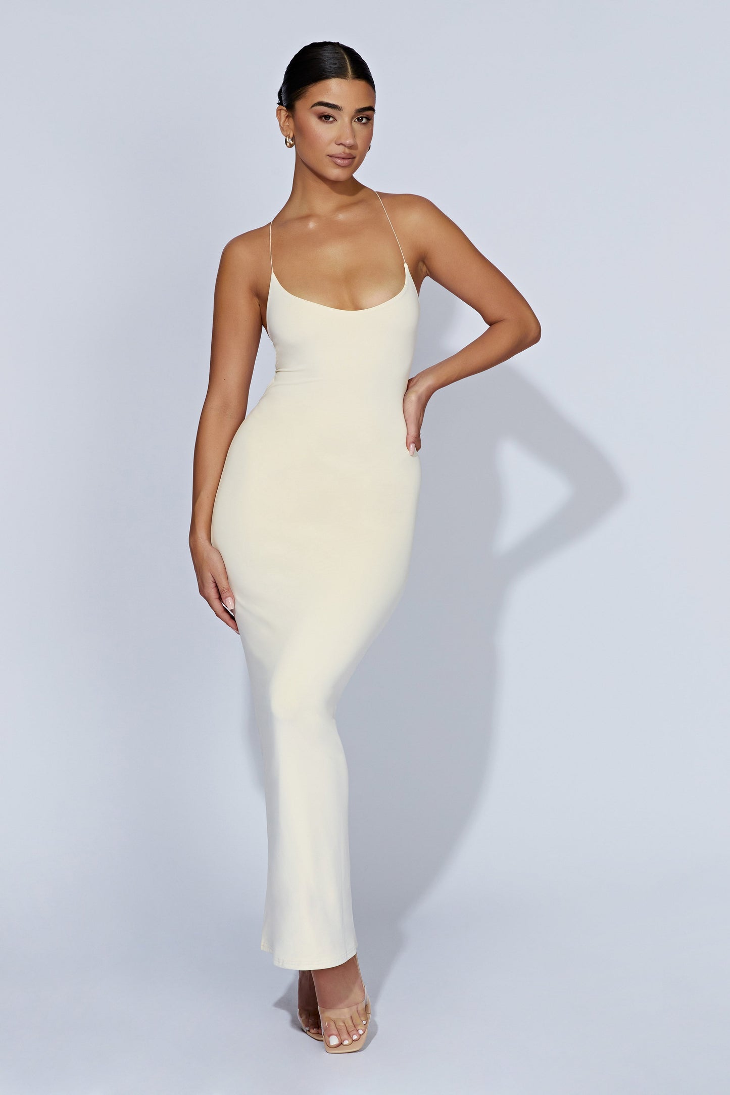 Sabine Backless Maxi Dress - Cream