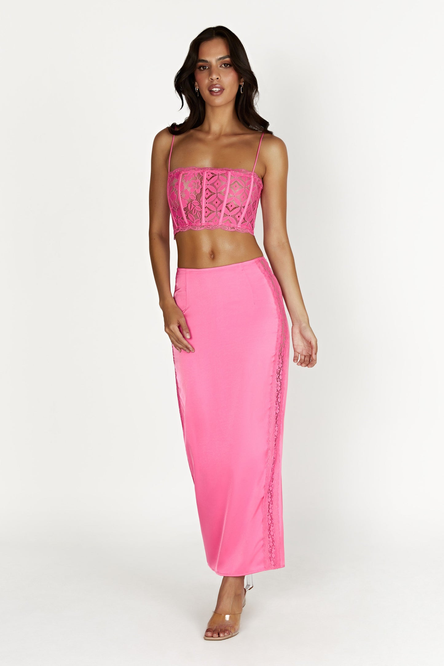 Bellamy Scallop Lace Bodice - Bubblegum Pink