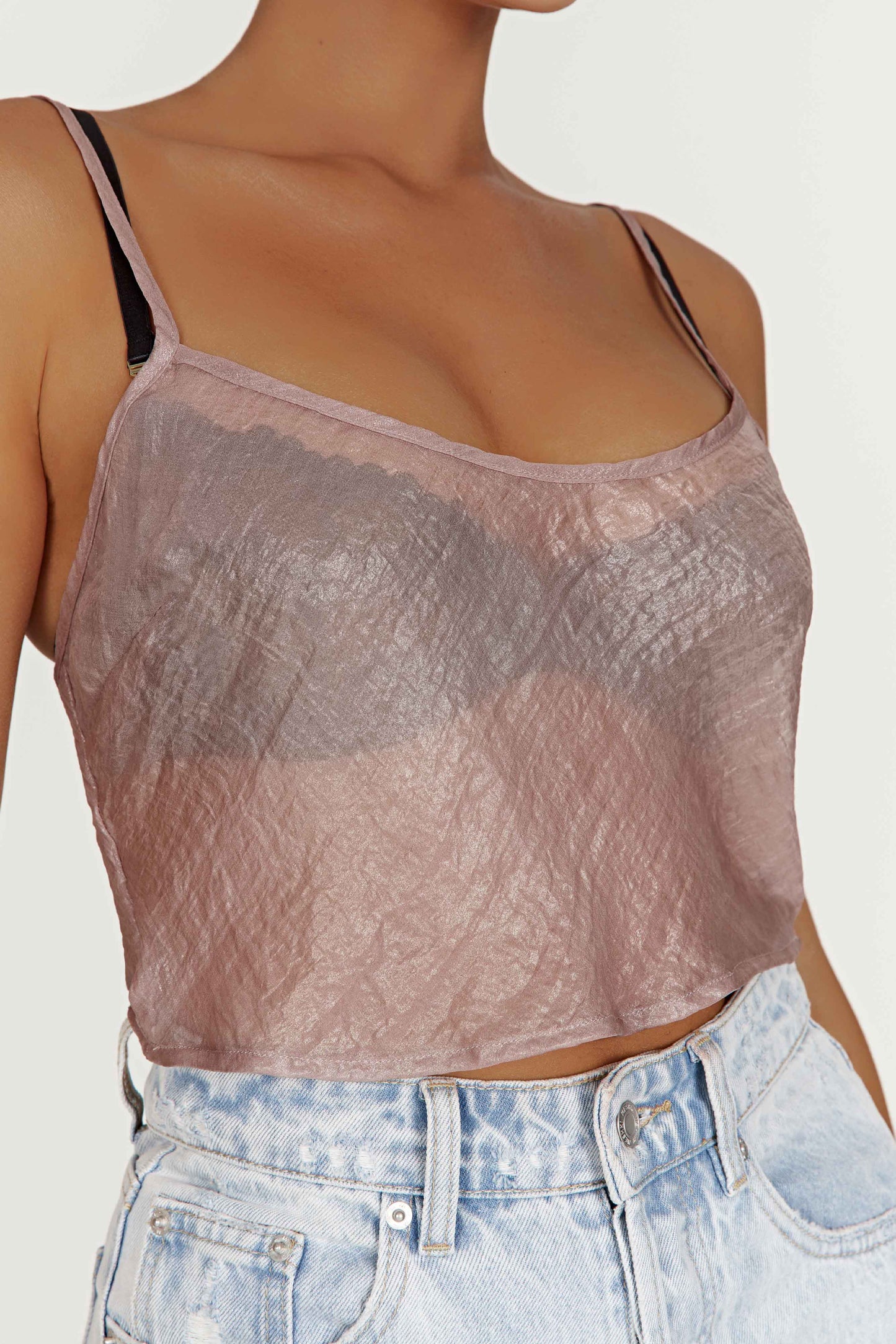 Kiana Iridescent Camisole - Taupe