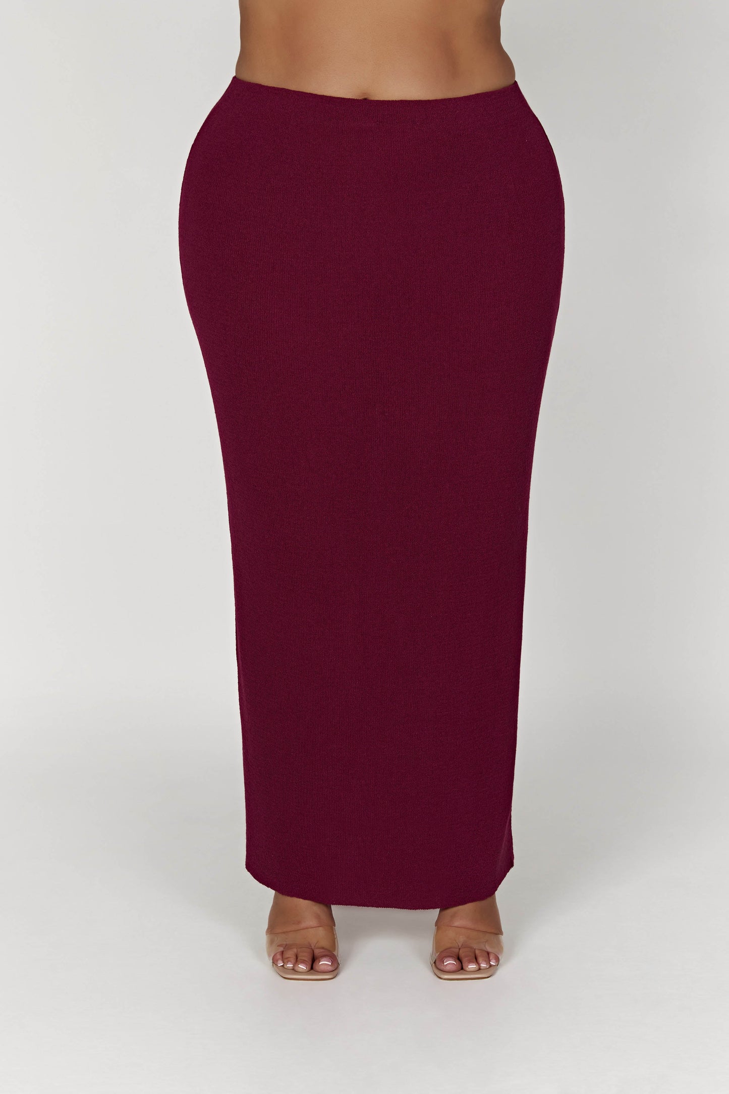 Maribelle Knit Maxi Skirt - Wine