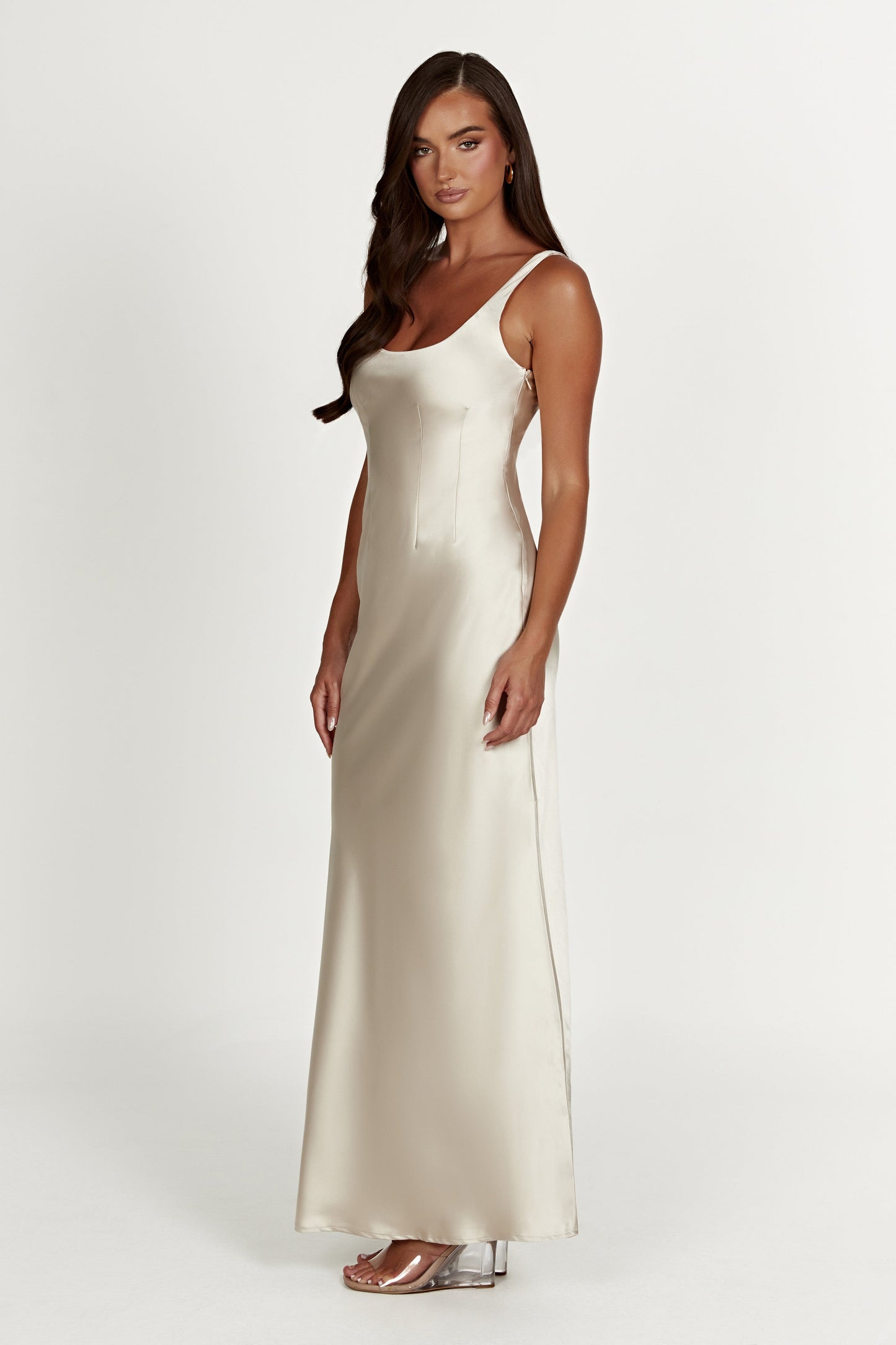 Arora Corset Maxi Dress - Champagne