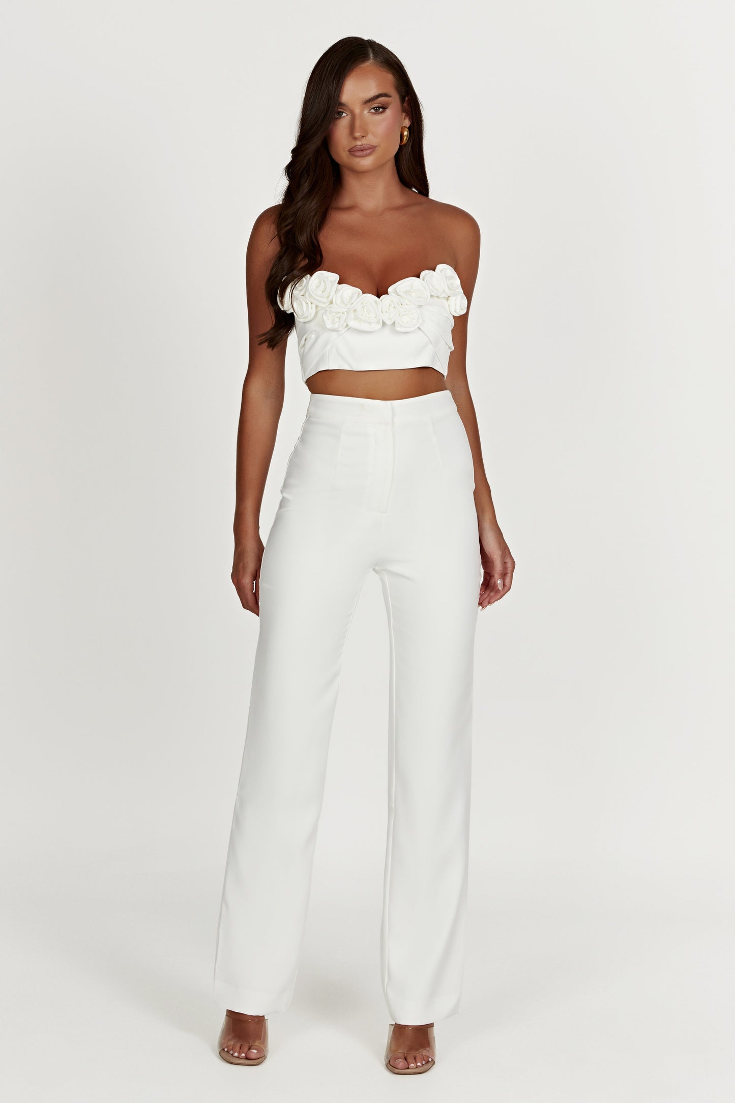 Allanah Straight Leg Pant - White