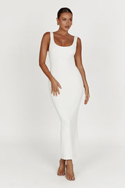 Hadley Backless Knit Maxi Dress - White