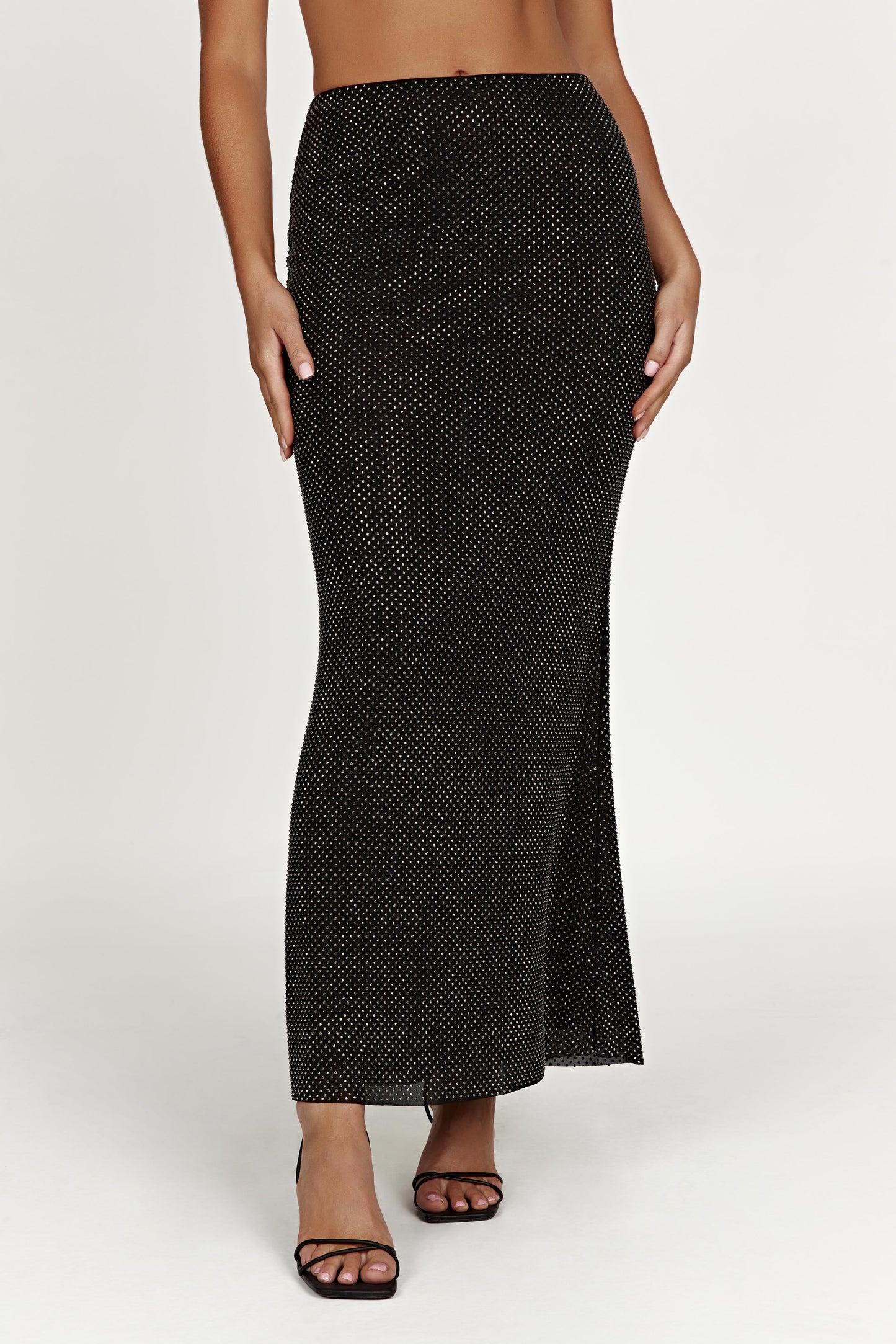 Erika Diamante Maxi Skirt - Black