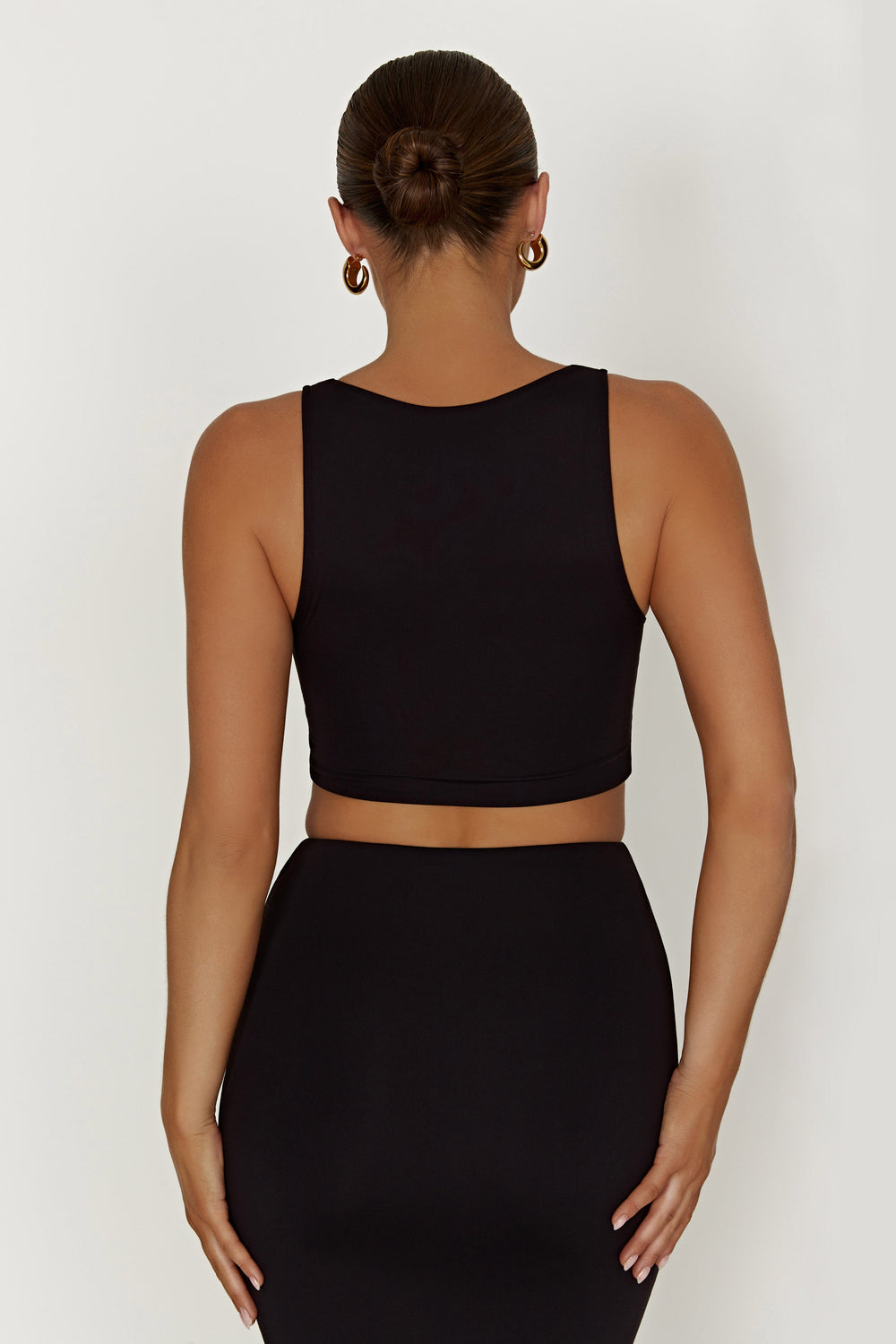 Chloe Cut Out Crop Top - Black