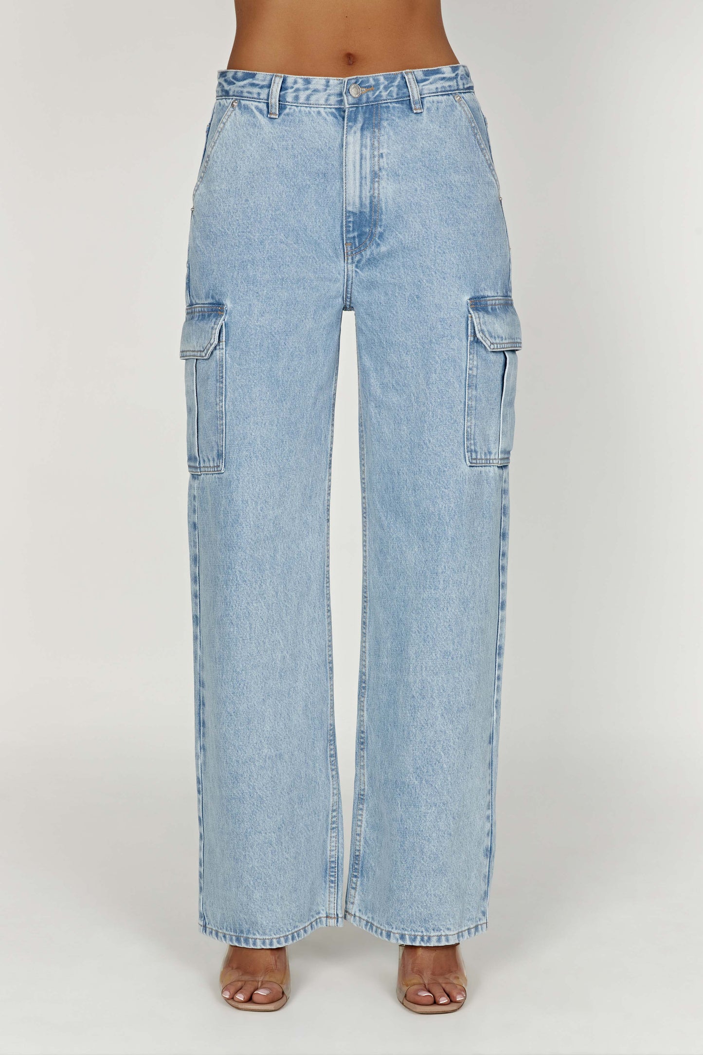 Jagger Mid Rise Oversized Denim Jean - Mid Blue