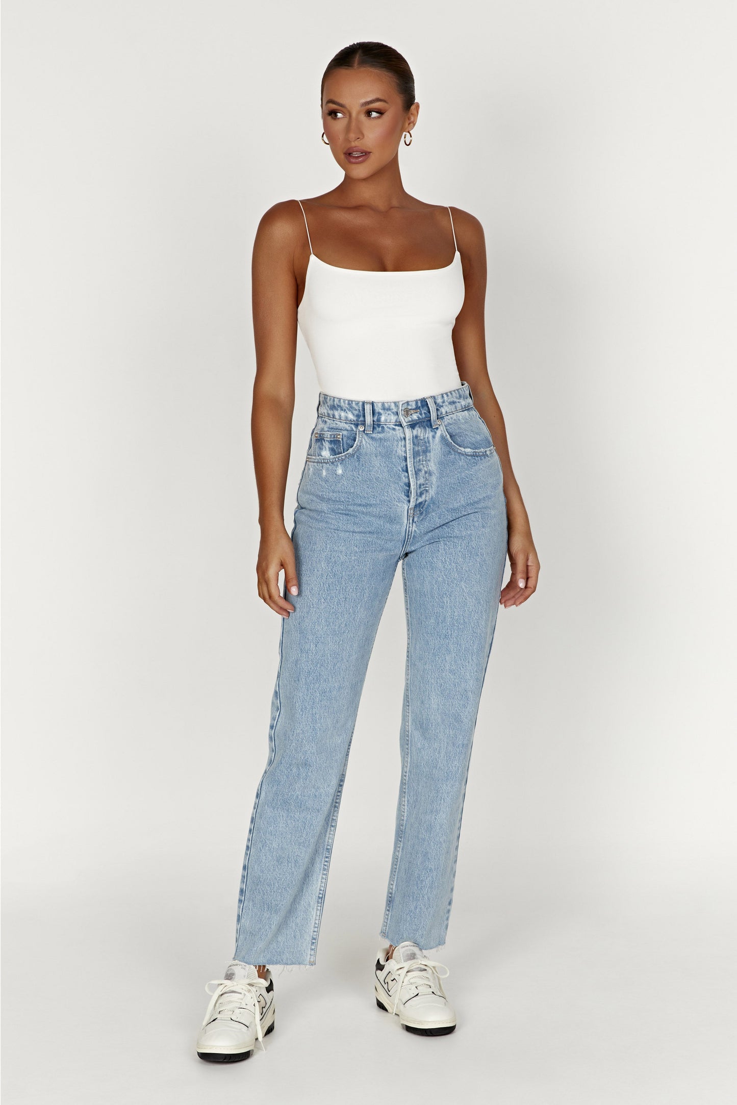 Tina Mom Jean - Mid Blue