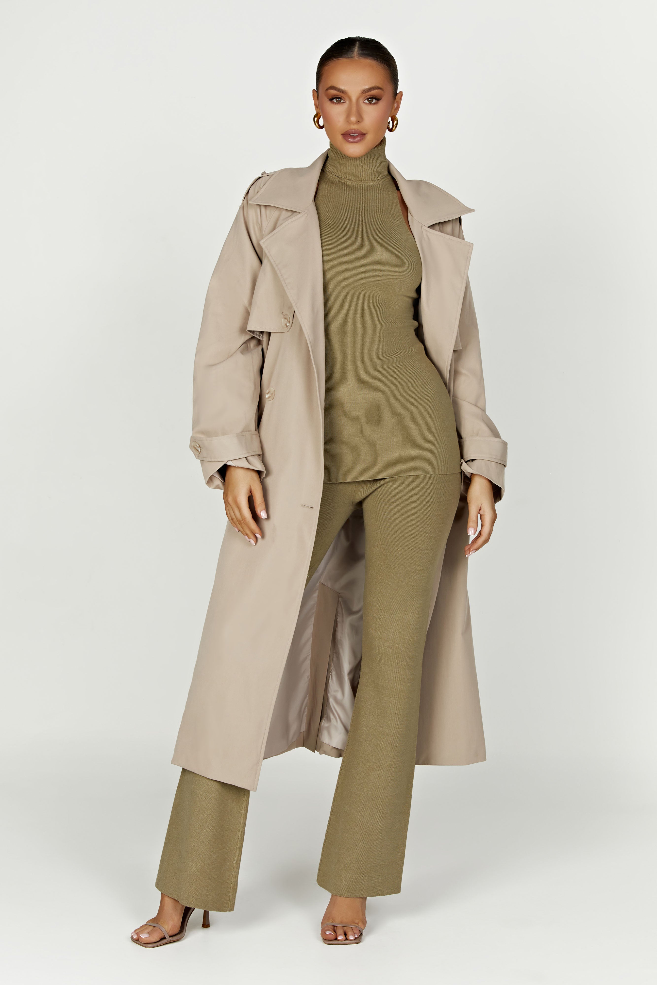 Andreas Oversized Trench Coat - Beige | MESHKI US