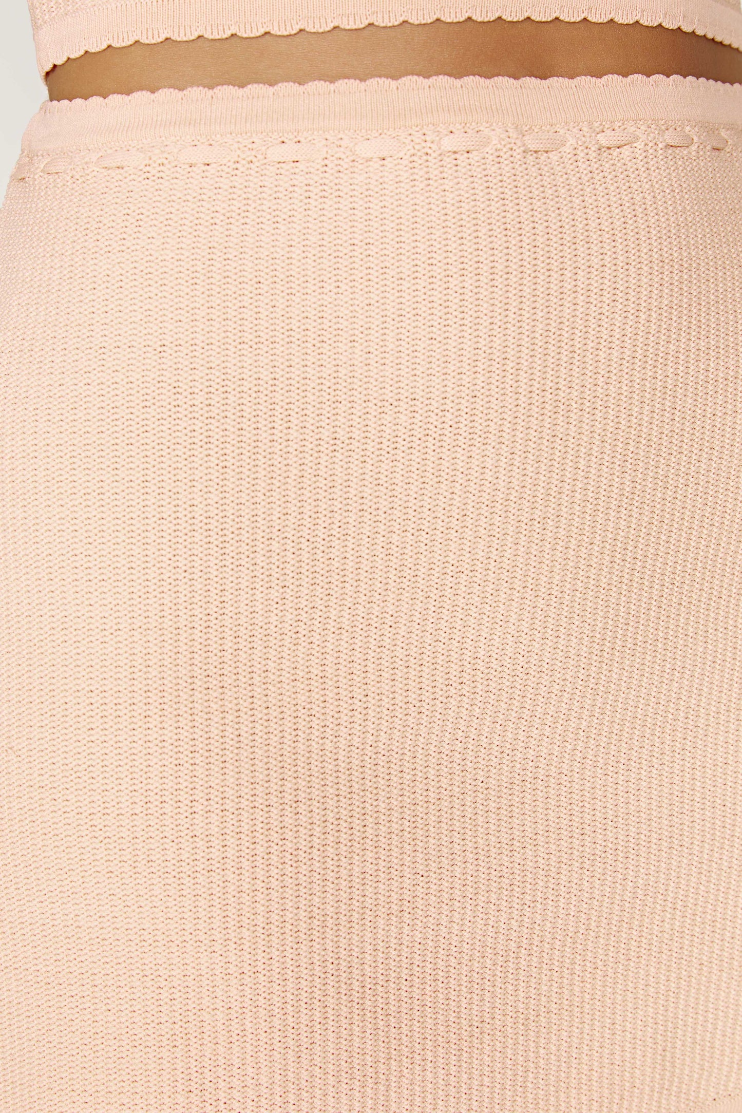 Kyra Waffle Mini Skirt - Apricot