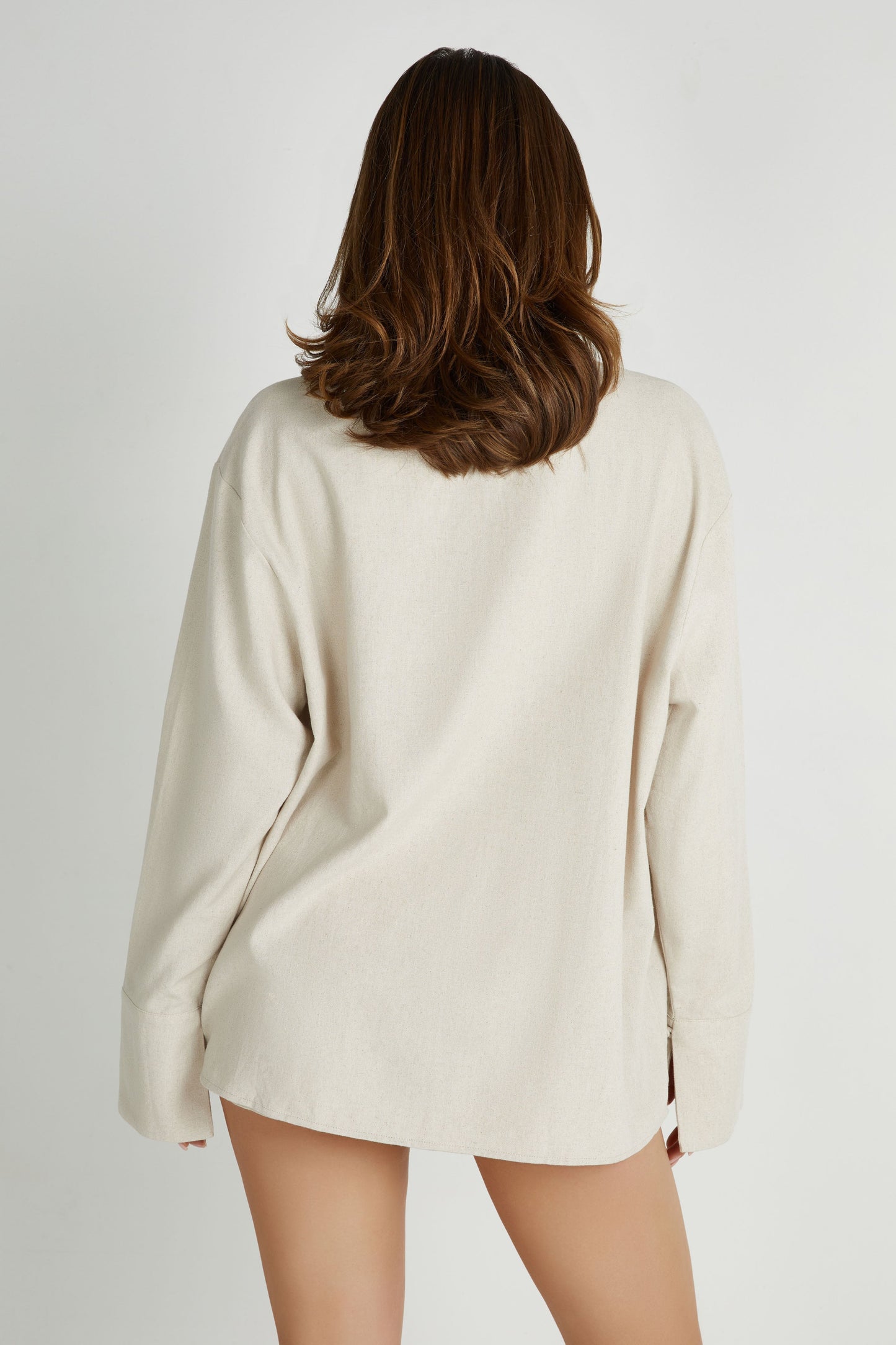 Tasha Oversized Linen Shirt - Natural