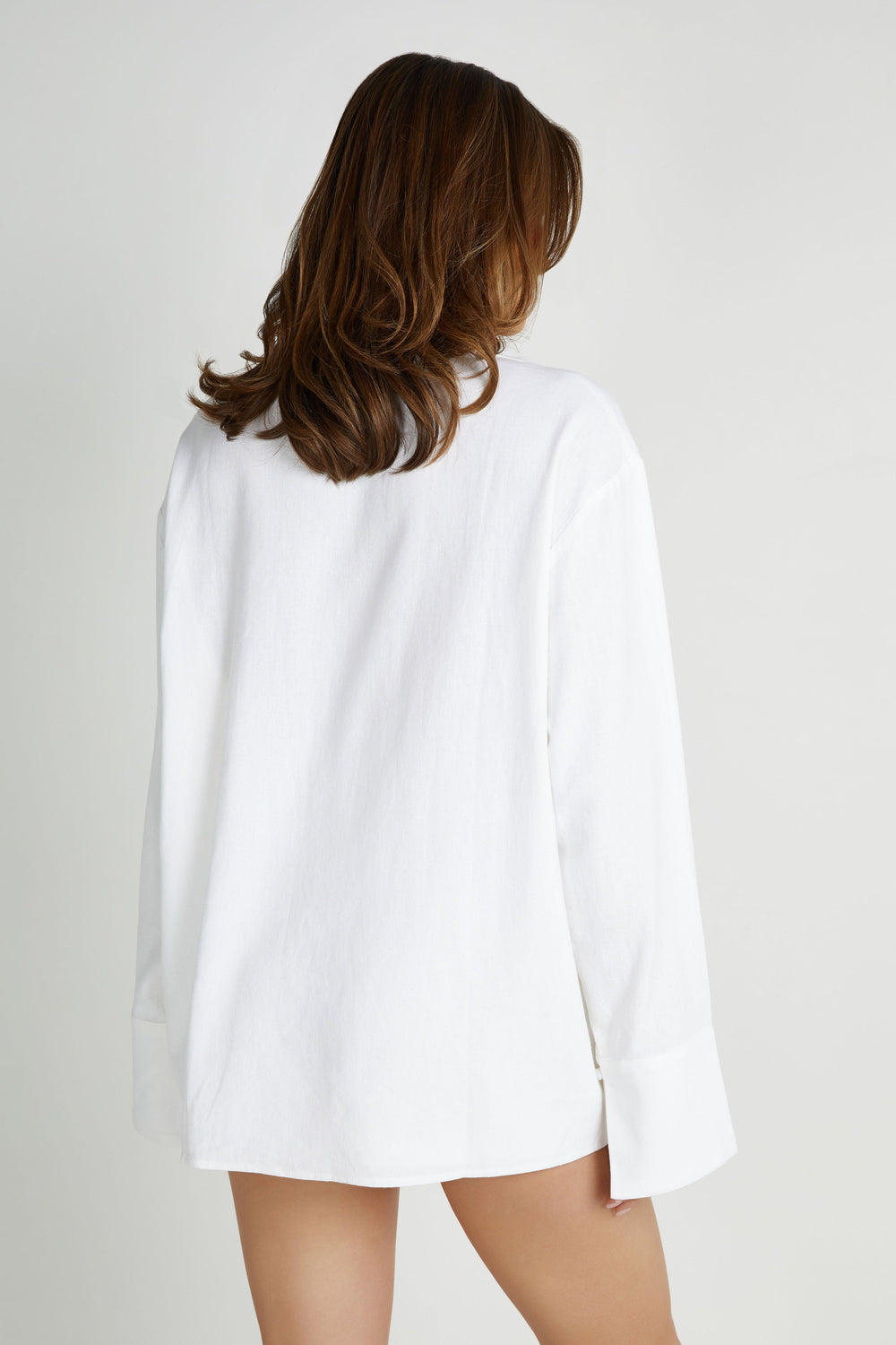 Tasha Oversized Linen Shirt - White