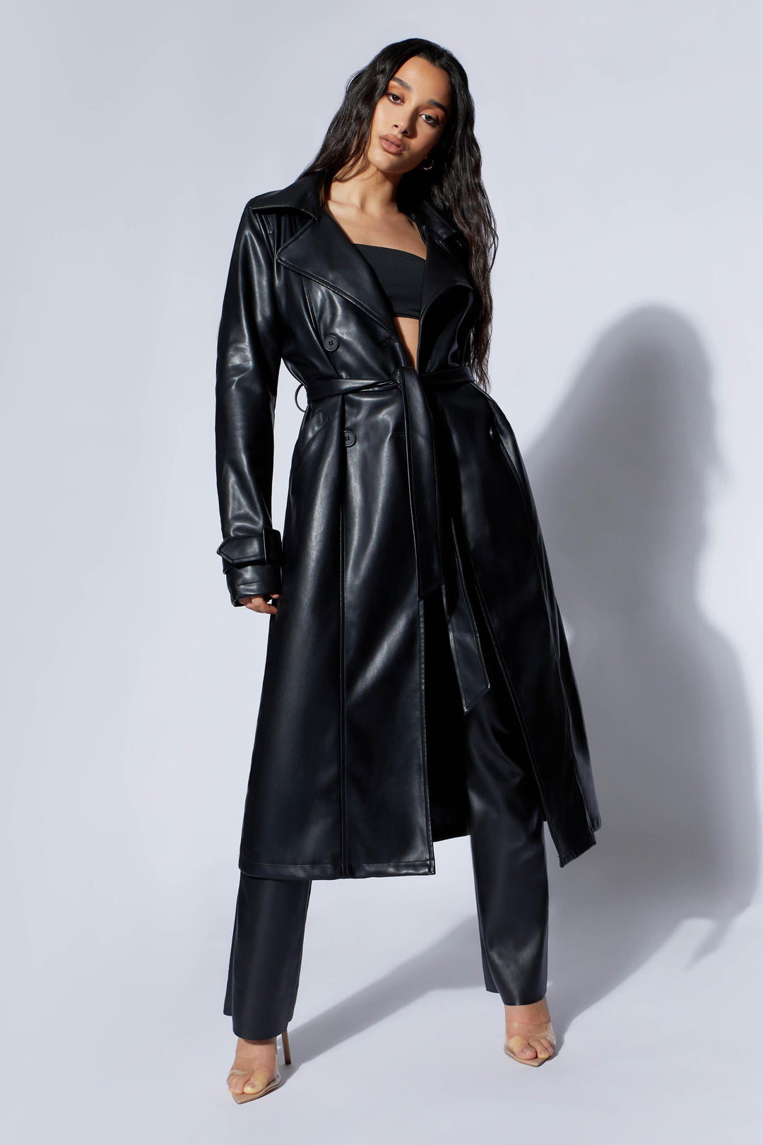 Isla Pu Trench - Black- MESHKI U.S