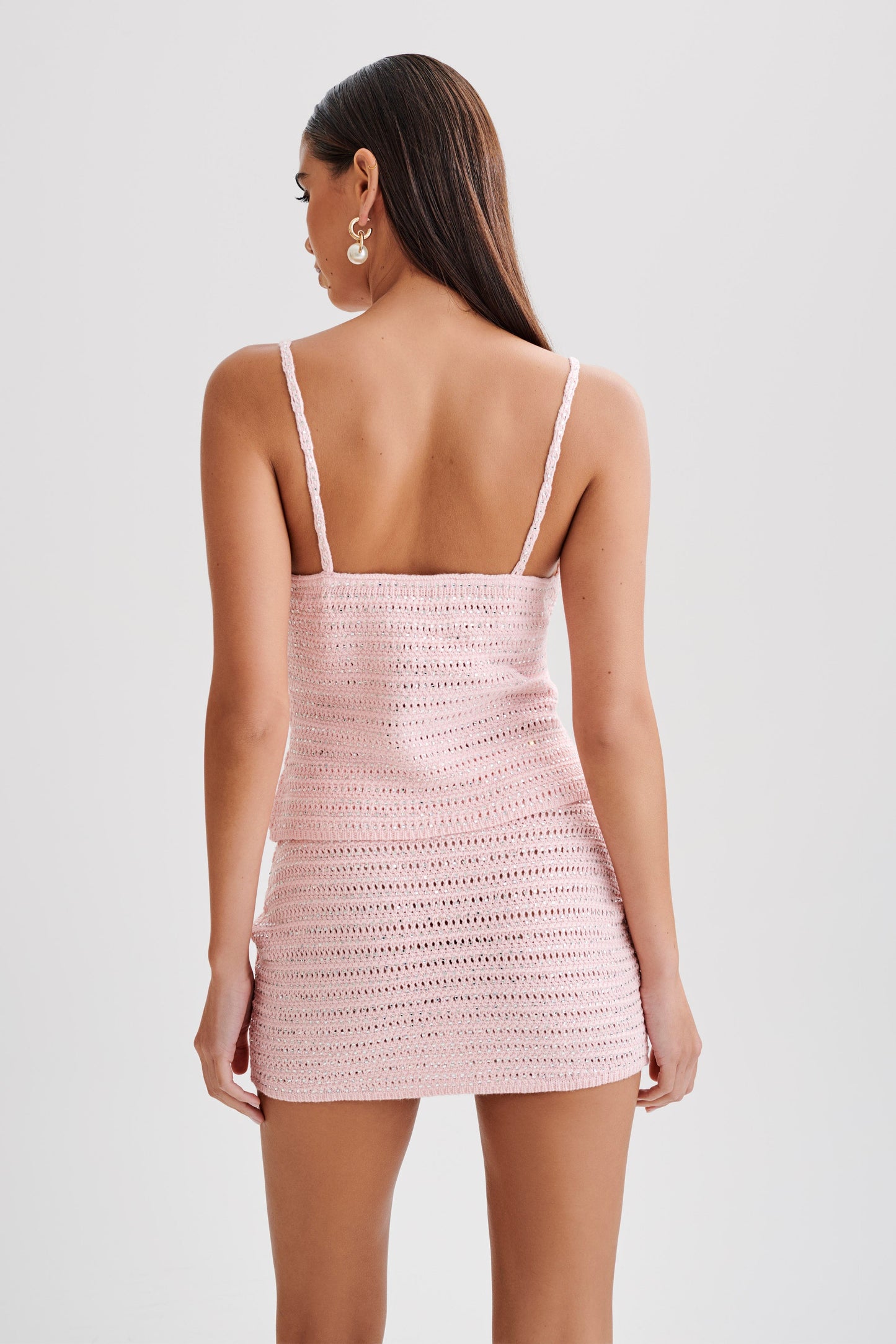 Arwen Embellished Knit Top - Candy Pink