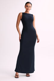 Tarna Sleeveless Slinky Maxi Dress - Black