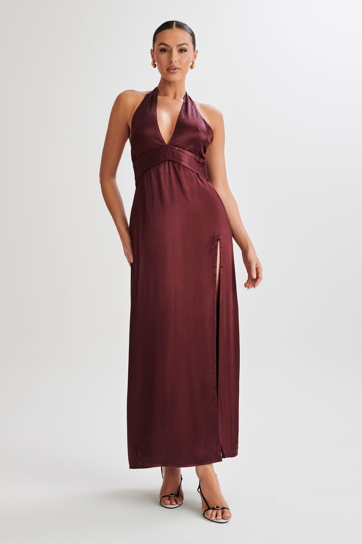 Milana Halter Maxi Dress - Plum