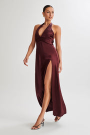 Milana Halter Maxi Dress - Plum