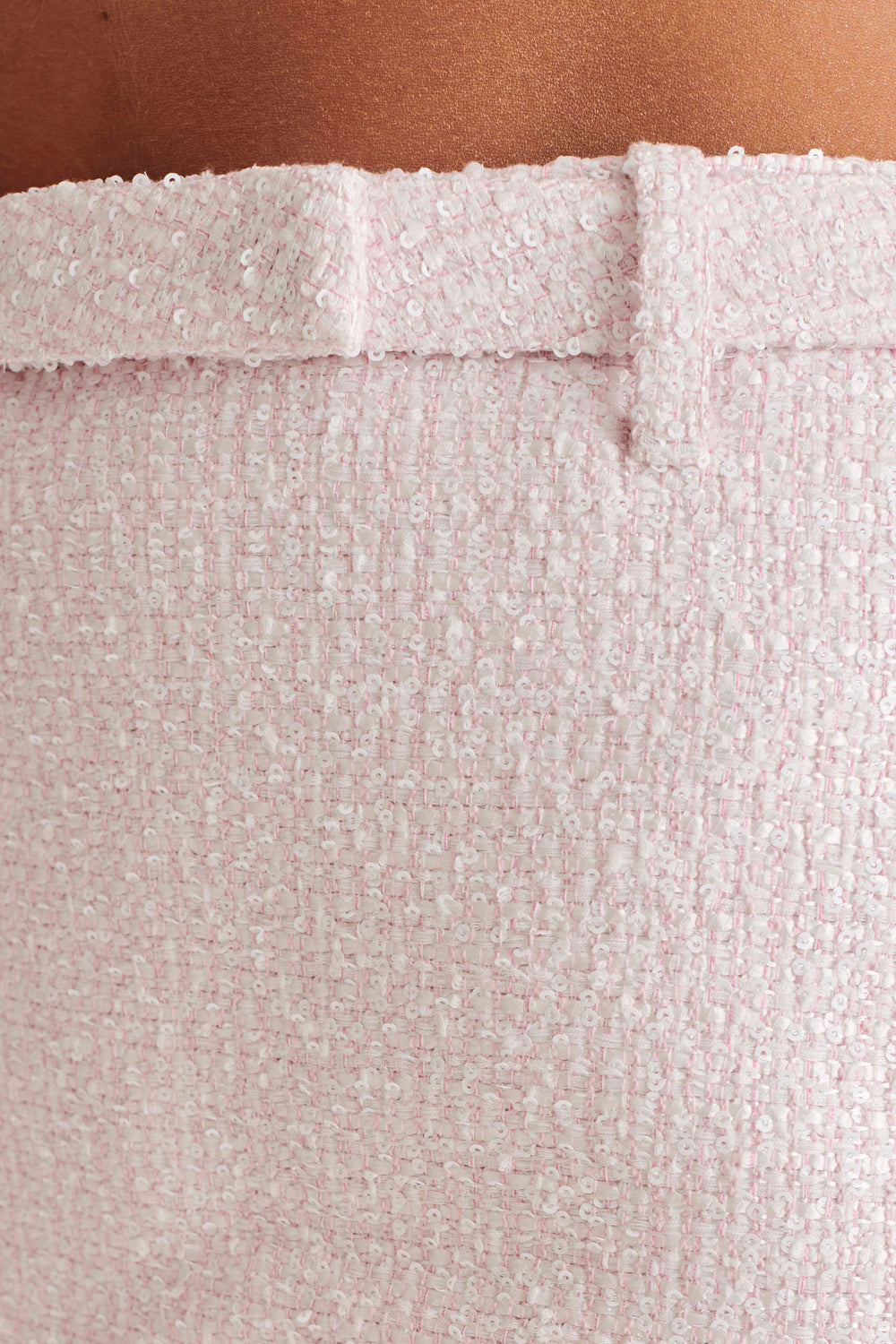 Mercer Tweed Mini Skirt - Fairy Floss Pink