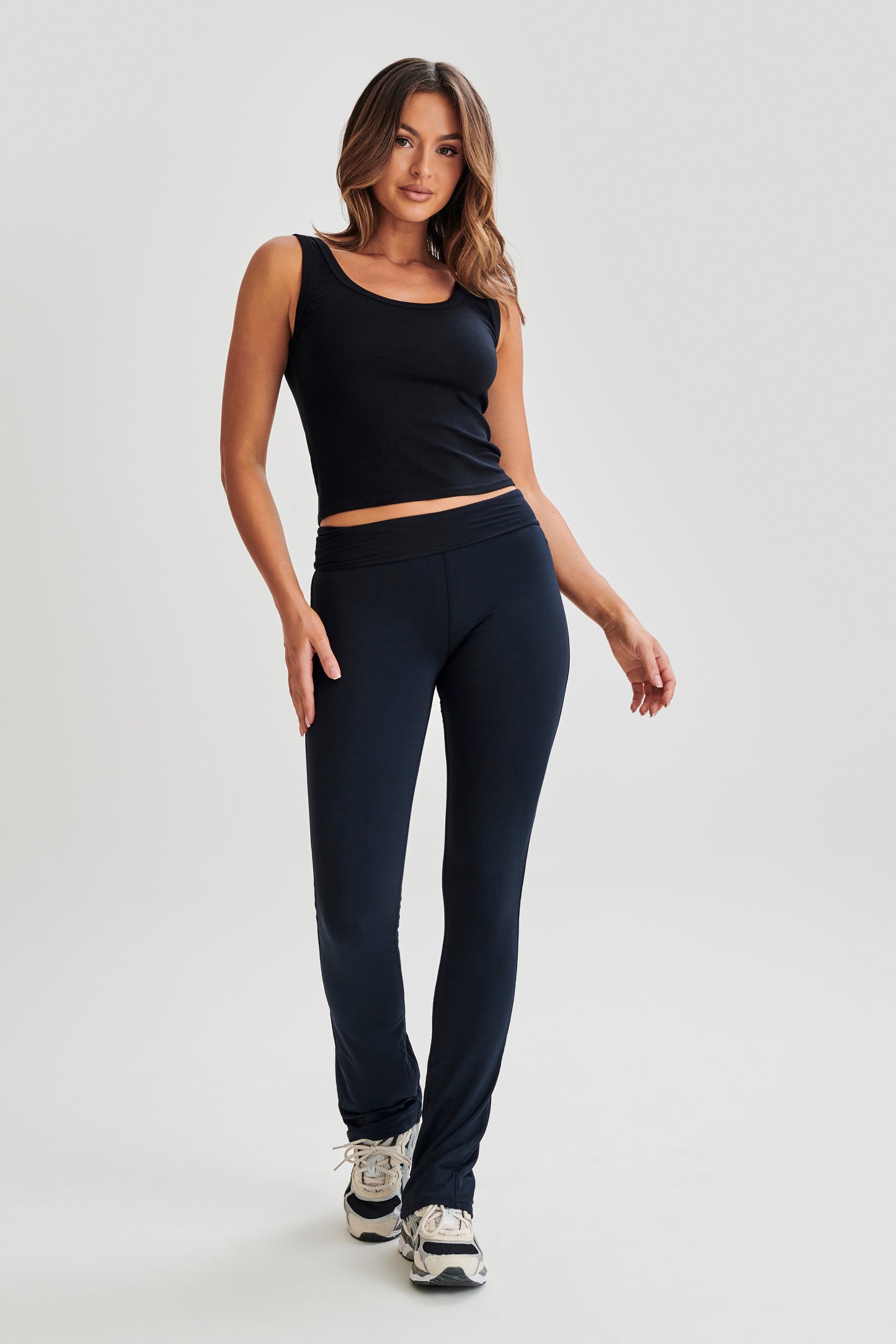 Sabrina Modal Straight Leg Pant - Black