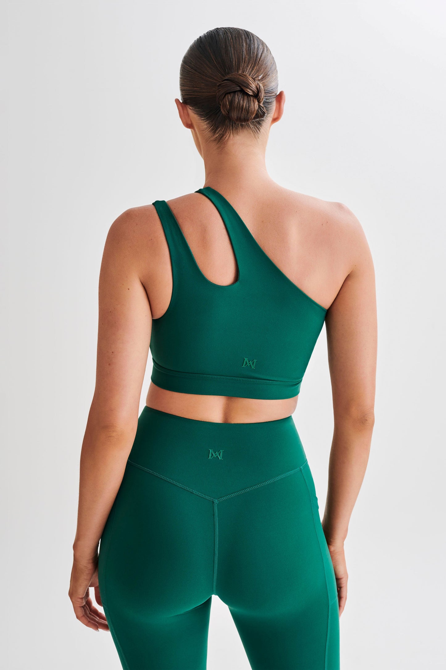 Floyd One Shoulder Crop Top - Green