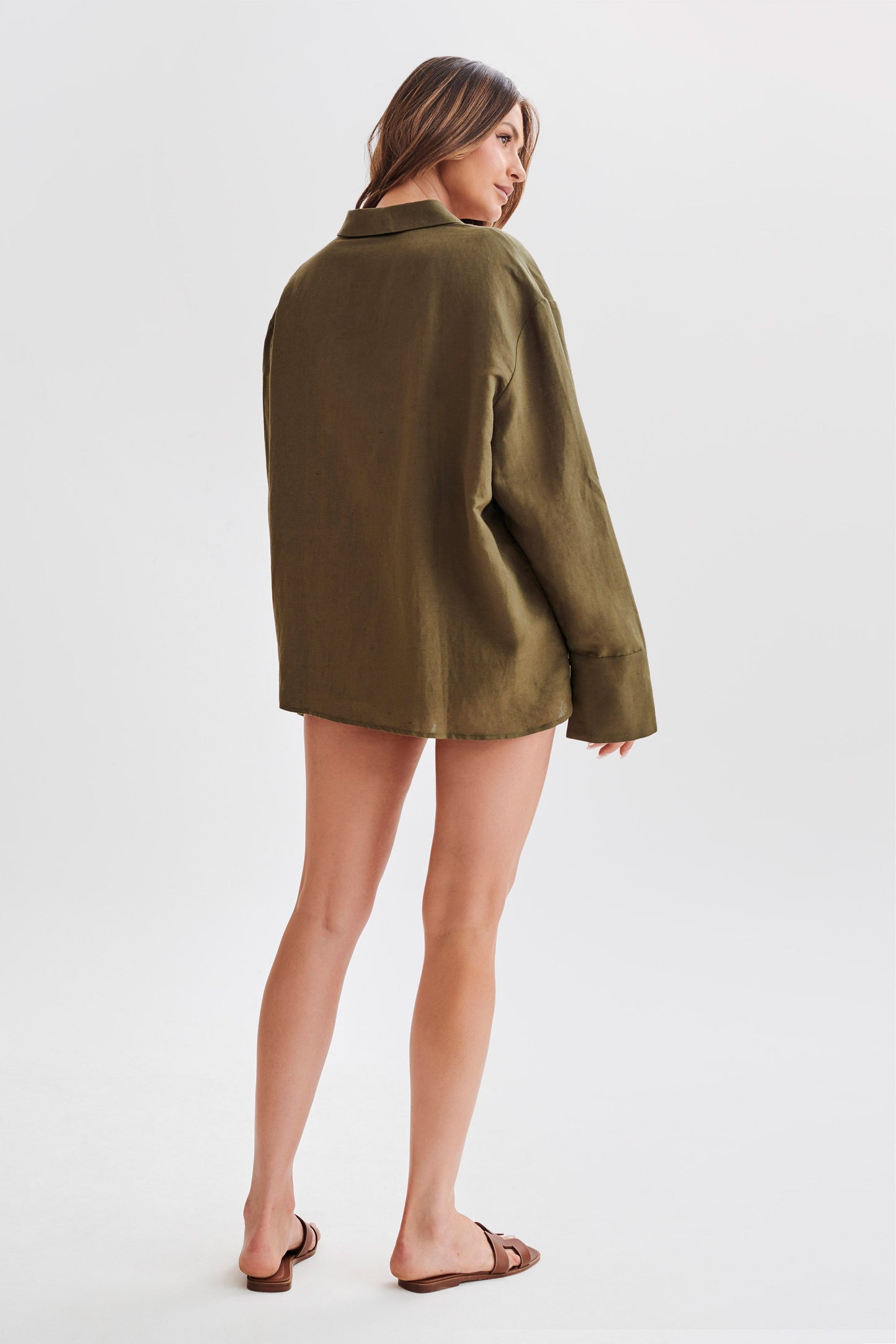 Jadri Linen Shorts - Khaki