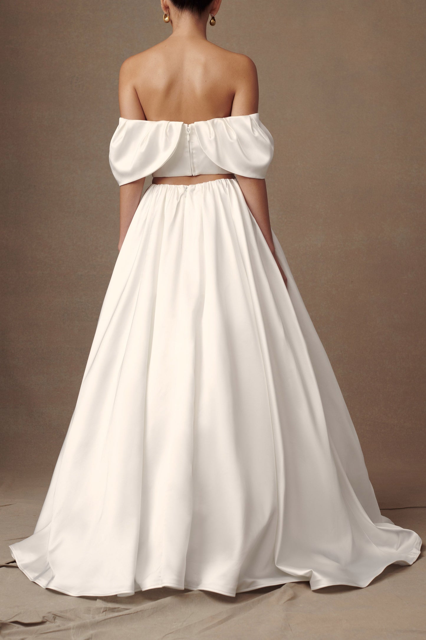 Kelsey Satin Maxi Skirt - White