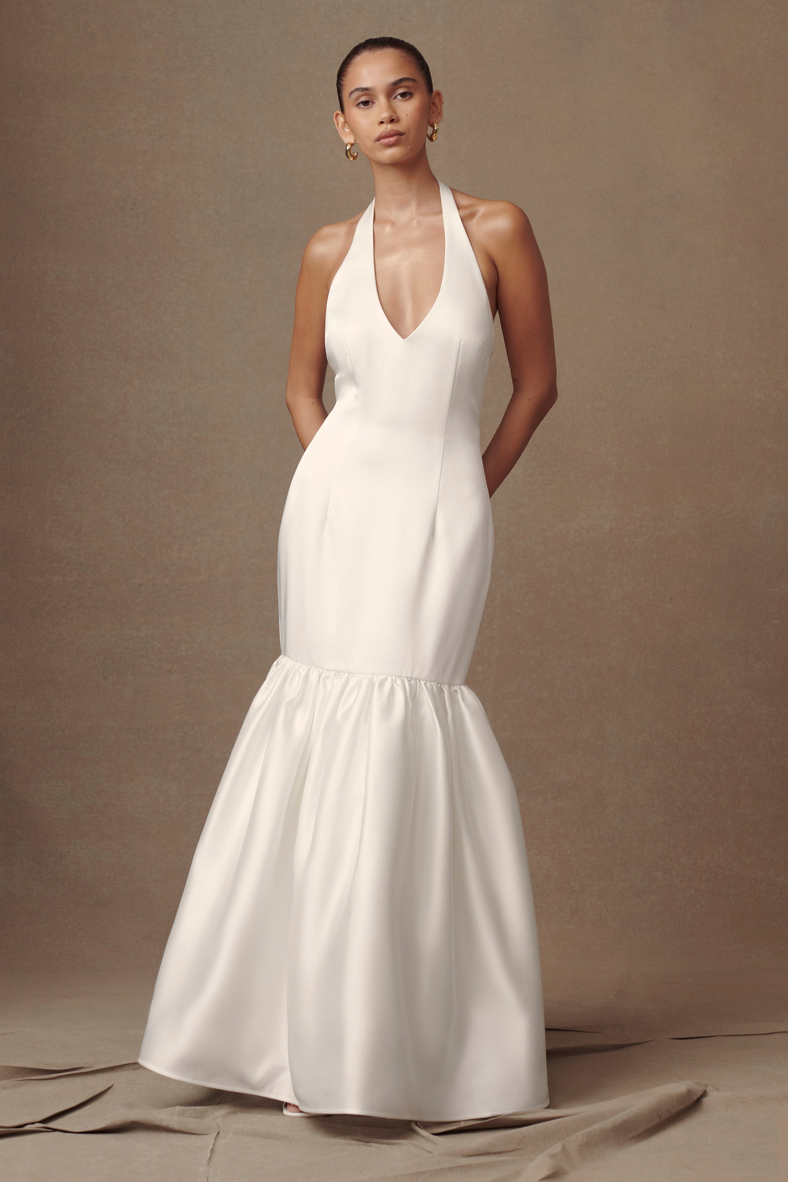 Silk Halter Wedding Dress