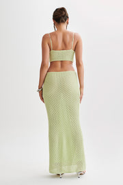 Nerida Knit Cut Out Maxi Dress - Seafoam Green