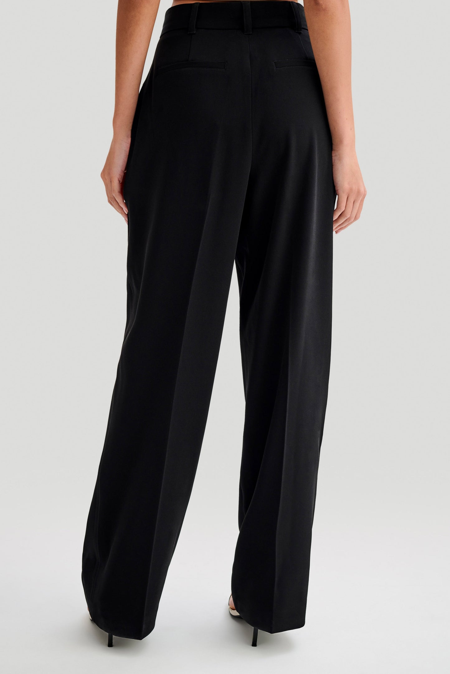 Amelie Suiting Straight Leg Pants - Black