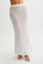 Guiliana Knit Maxi Skirt - Ivory