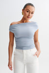 Alayna Slinky Ruched Top - Sage