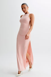 Louise Slinky Backless Maxi Dress - Pale Pink