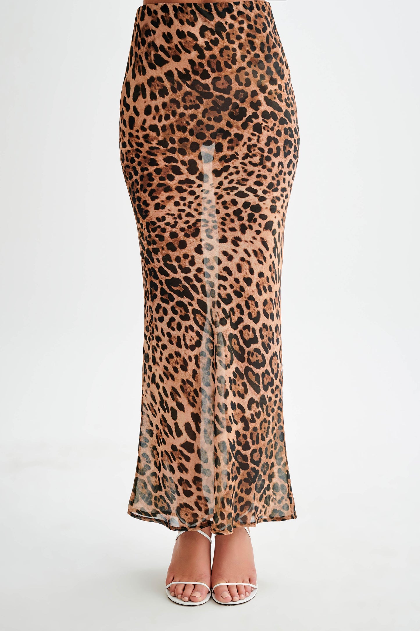 Yvonne Chiffon Maxi Skirt - Leopard Print