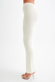 Ridley Straight Leg Knit Pant - Ivory
