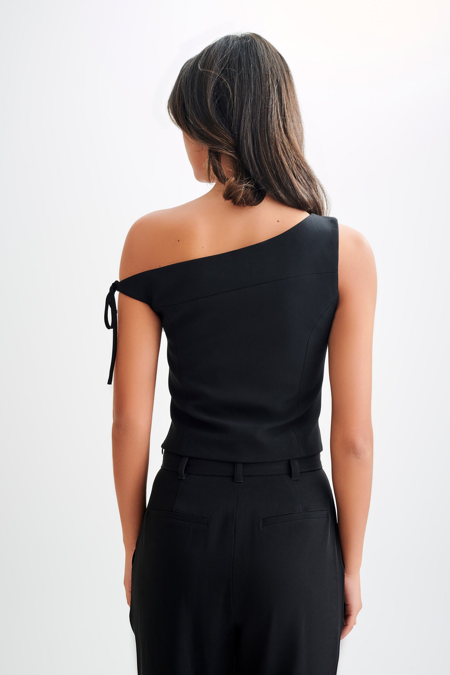 Ramsey Suiting Off Shoulder Top - Black