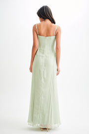 Saira Chiffon Maxi Dress - Pastel Green