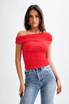 Alayna Slinky Ruched Top - Sage