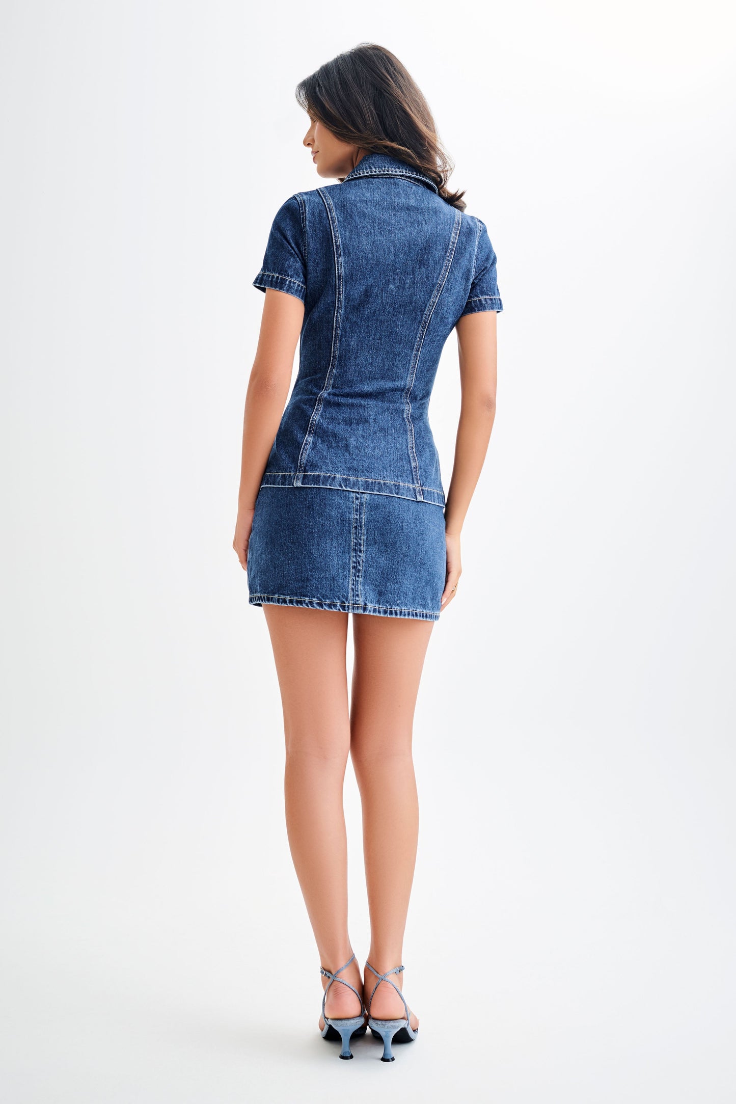 Ellie Denim Mini Skirt - Dark Blue