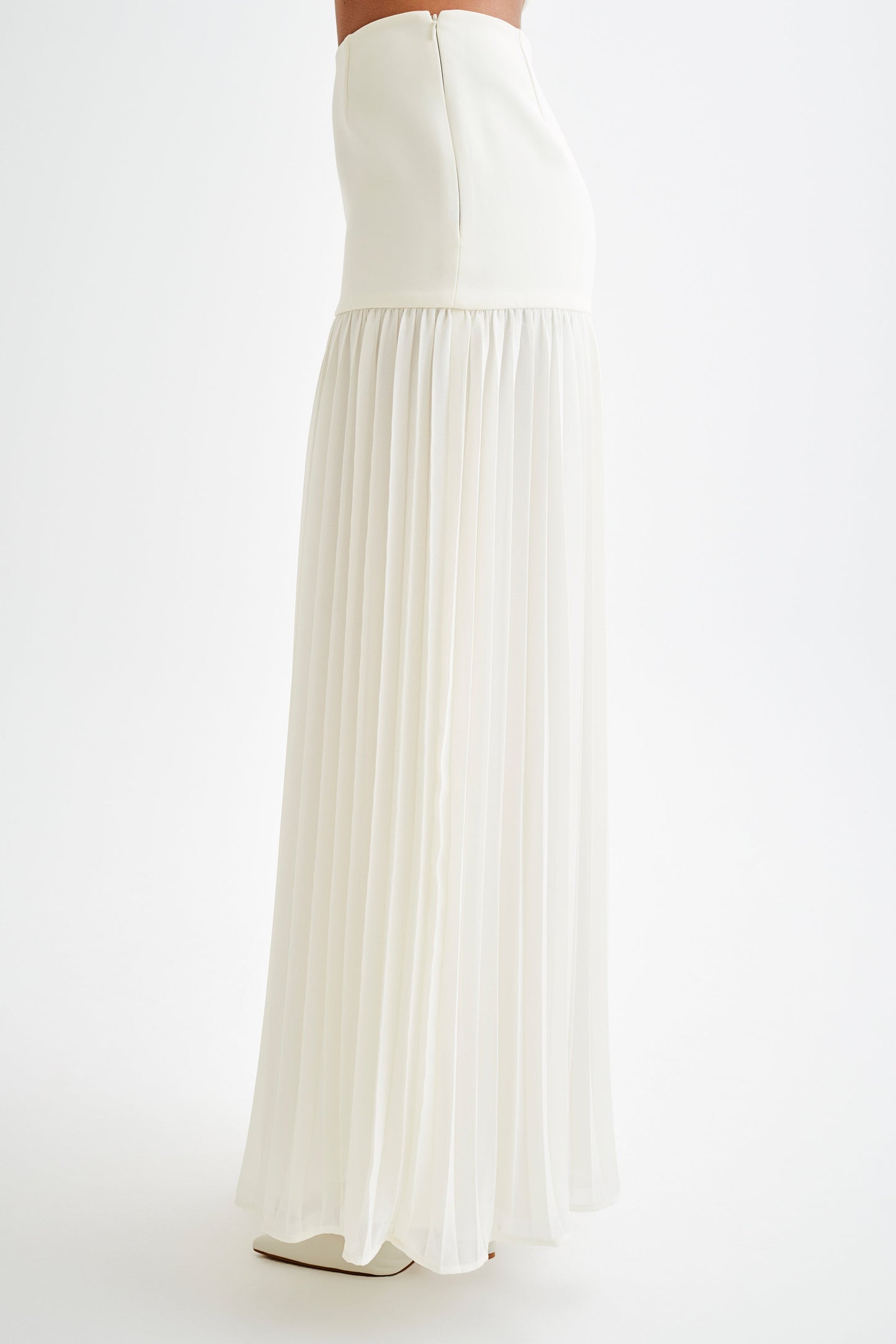 Jillian Pleated Maxi Skirt - Ivory