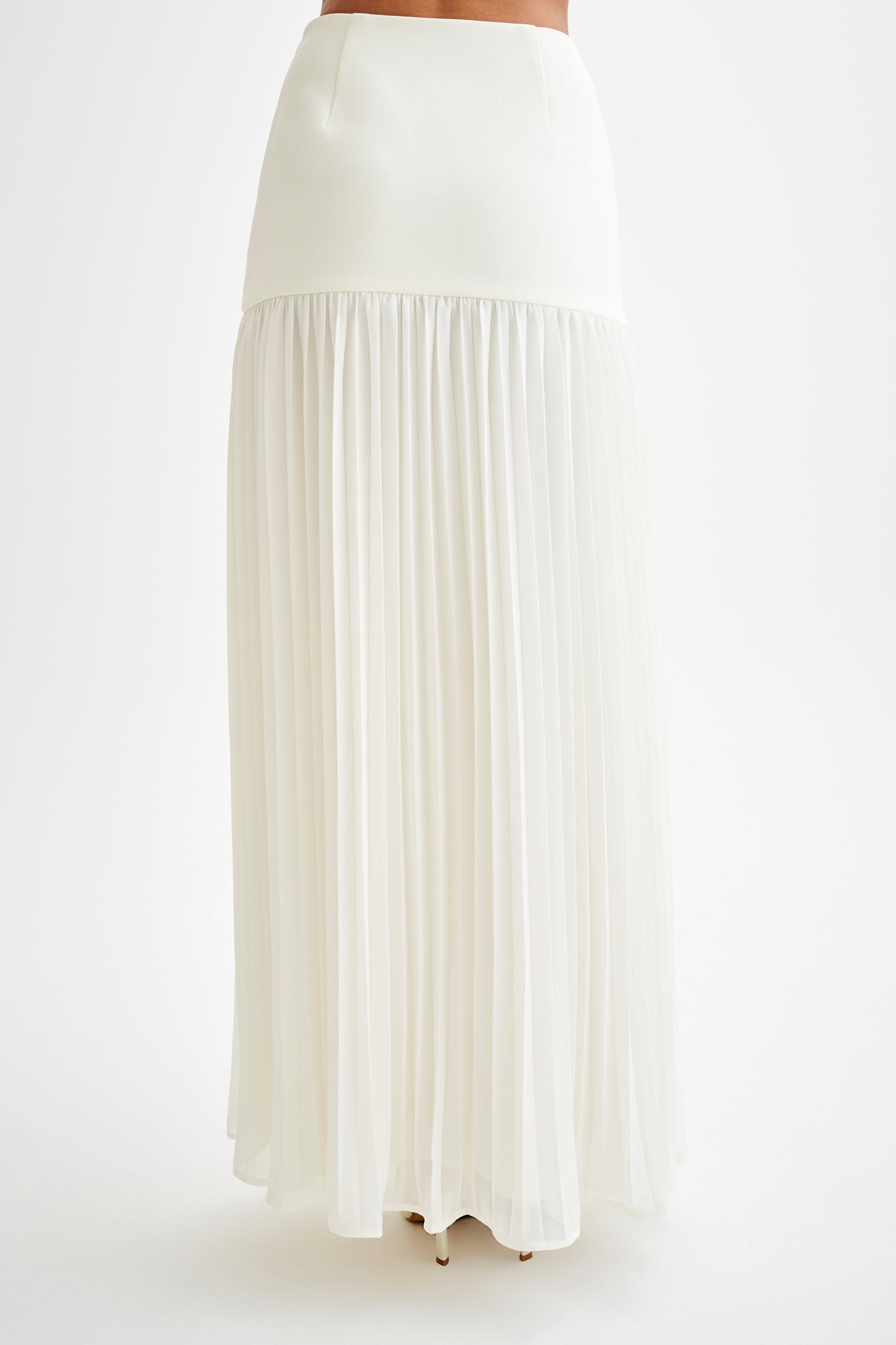 Jillian Pleated Maxi Skirt - Ivory