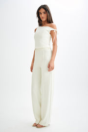 Allanah Straight Leg Pant - Ivory