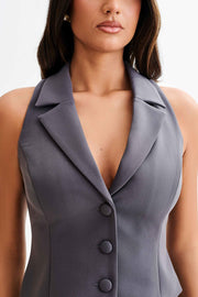 Mura Suiting Vest - Charcoal