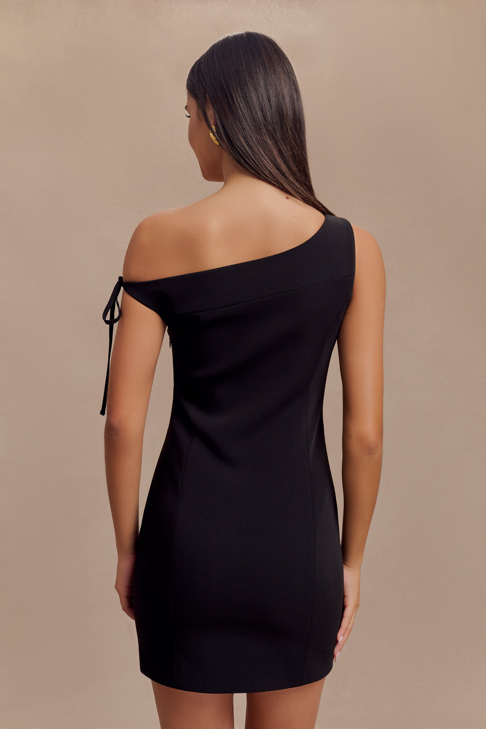 Baker Suiting Off Shoulder Dress - Black