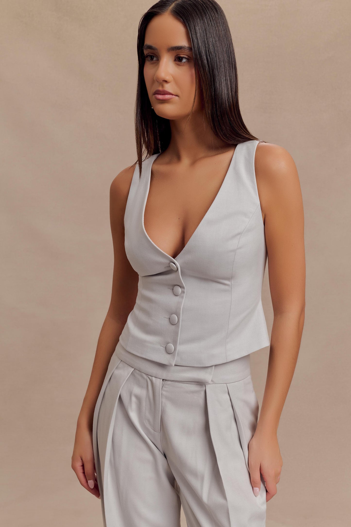 Aspen Suiting Vest - Grey