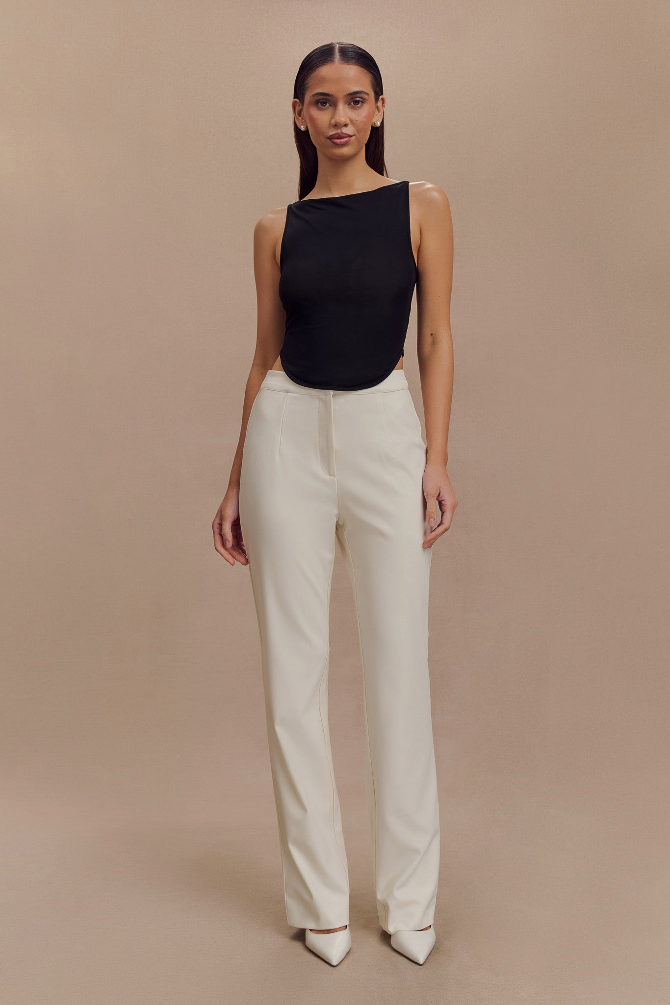 Allanah Straight Leg Pant - Ivory