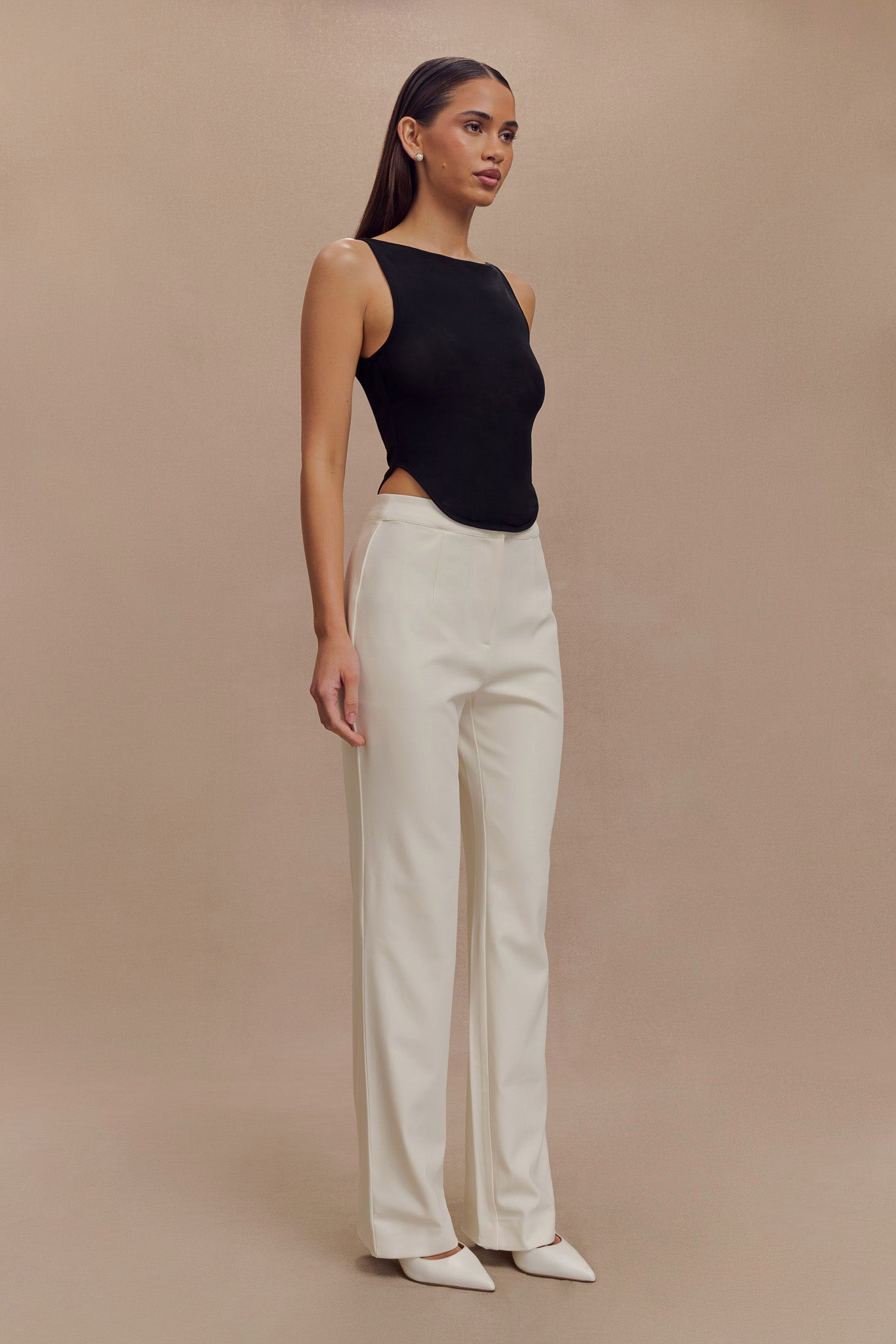 Allanah Straight Leg Pant - Ivory