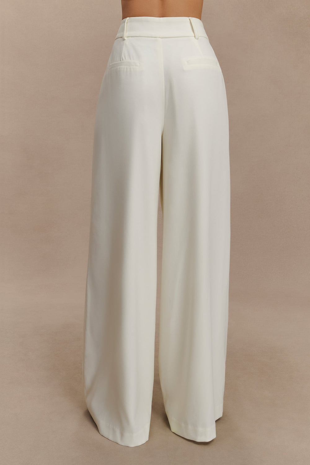 Jacqueline Pleated Wide Leg Pants - Ivory